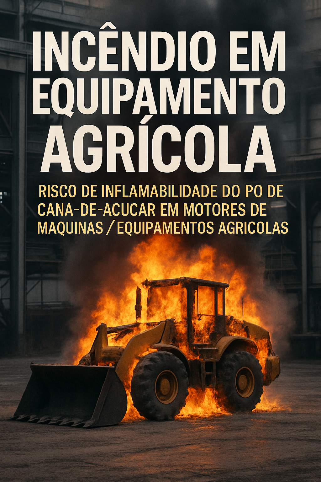 INCÊNDIO EM EQUIPAMENTO AGRÍCOLA RISCO DE INFLAMABILIDADE DO PÓ DE CANA-DE-AÇÚCAR EM MOTORES DE MÁQUINAS / EQUIPAMENTOS AGRÍCOLAS